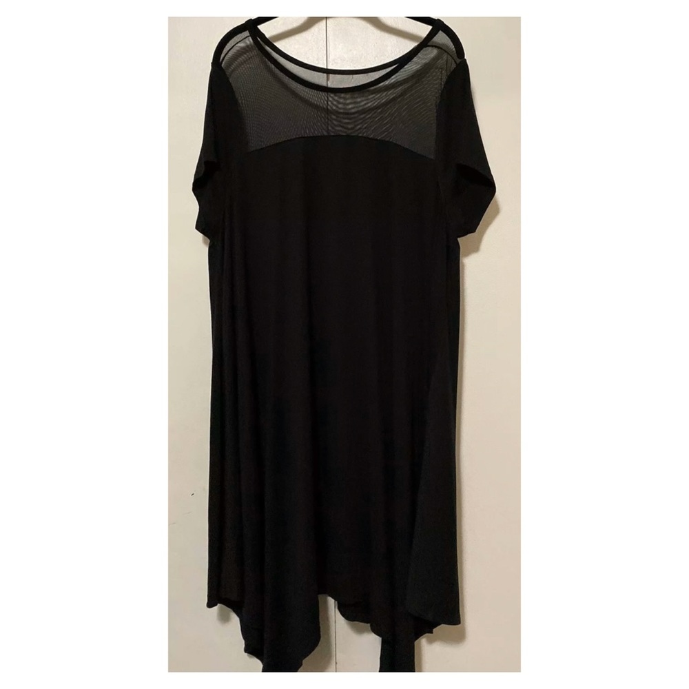 Torrid Black Short Sleeve Jersey Mesh Dress